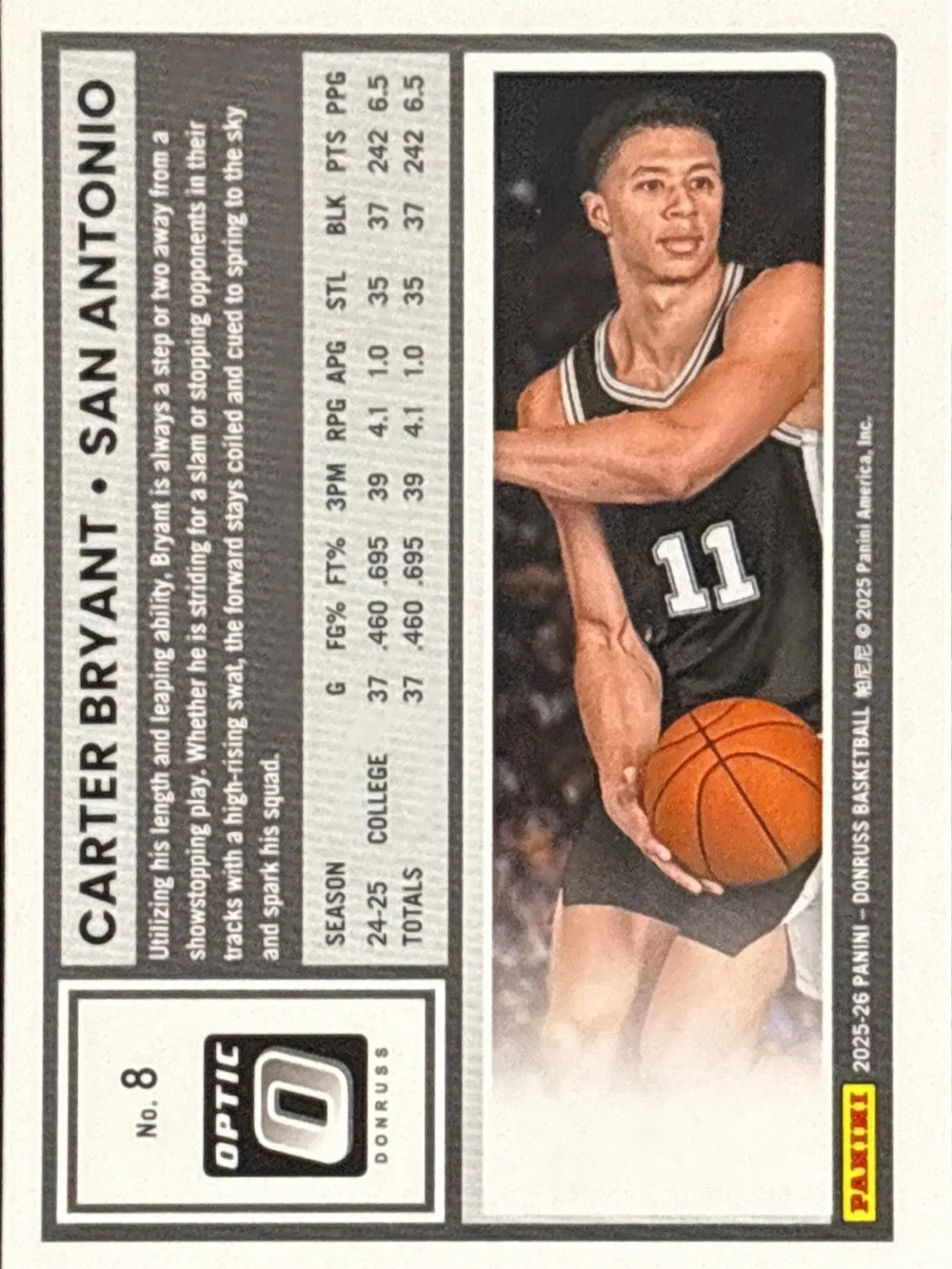 Panini Carter Bryant Rated Rookie Basketball Trading Card